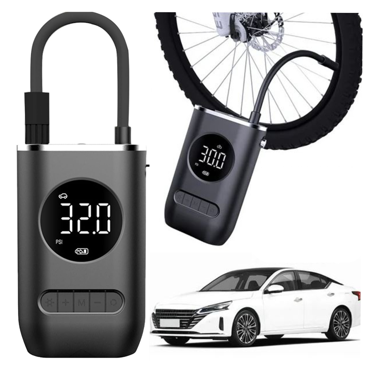 Miniatura 7 de Compresor Inflador Llantas Recargable